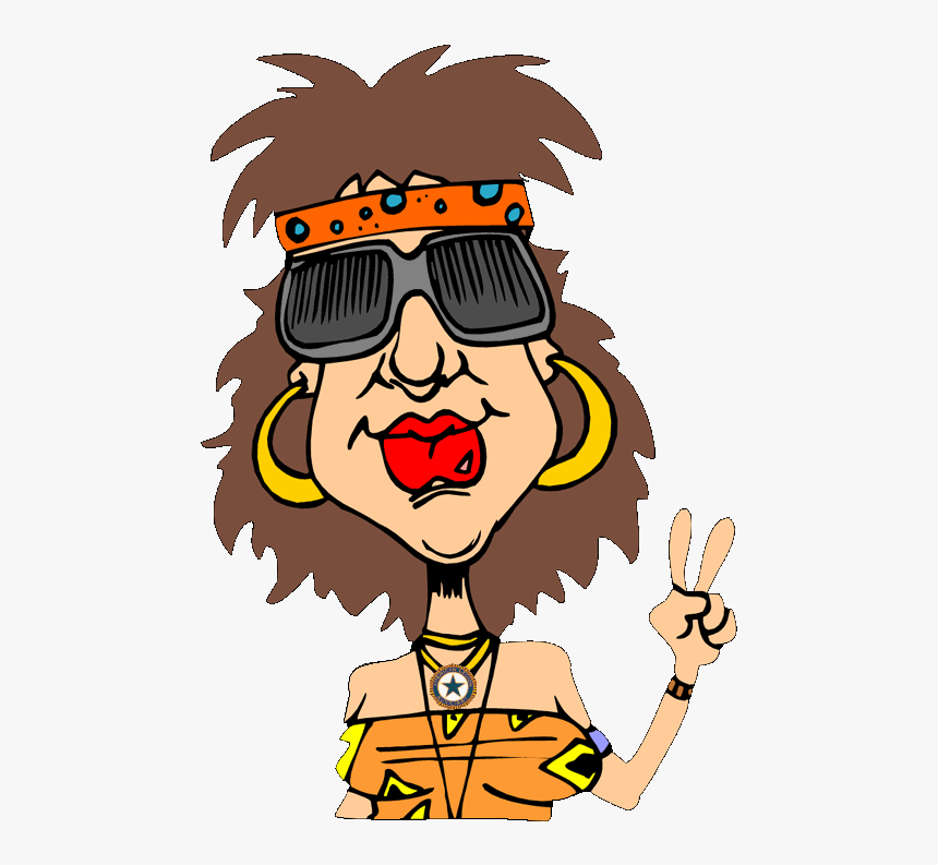 Transparent Hippie Glasses Png - Transparent Hippy Clipart, Png Download