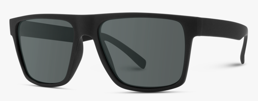 Damon Flat Top Square Matte Frame Polarized Sunglasses - Transparent Material, HD Png Download