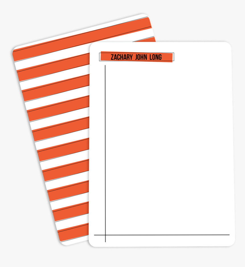 Picture Of Orange Striped Notecard - Tan, HD Png Download