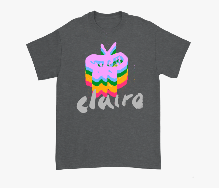 Rainbow Butterfly Grey T Back Tee Web - Cartoon, HD Png Download