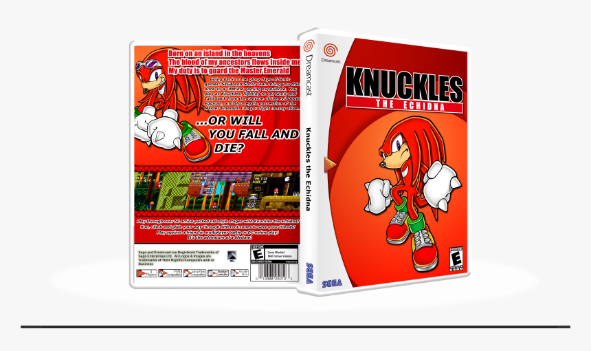Knuckles The Echidna Box Cover - Sonic Adventure, HD Png Download