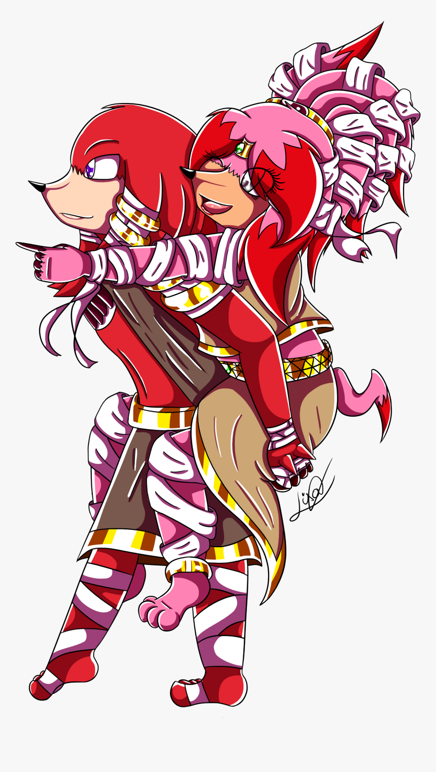 Knuckles The Echidna Art , Png Download - Cartoon, Transparent Png