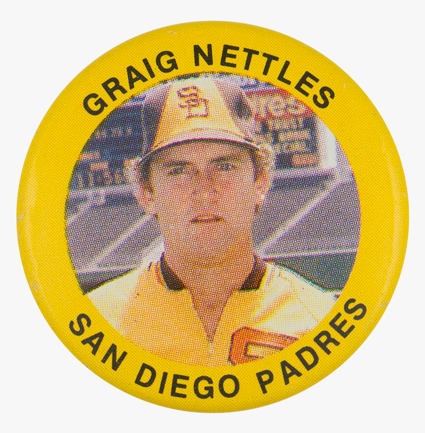 Graig Nettles San Diego Padres Sports Button Museum - Emblem, HD Png Download