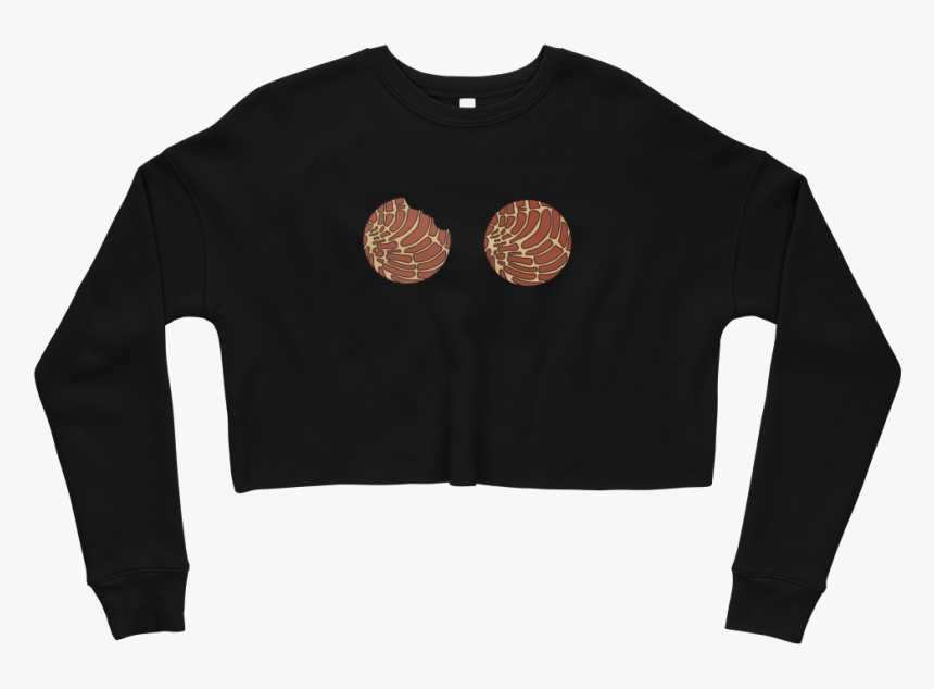 Brown Concha Crop Sweatshirt 
 Class Lazyload Lazyload - Sweater, HD Png Download