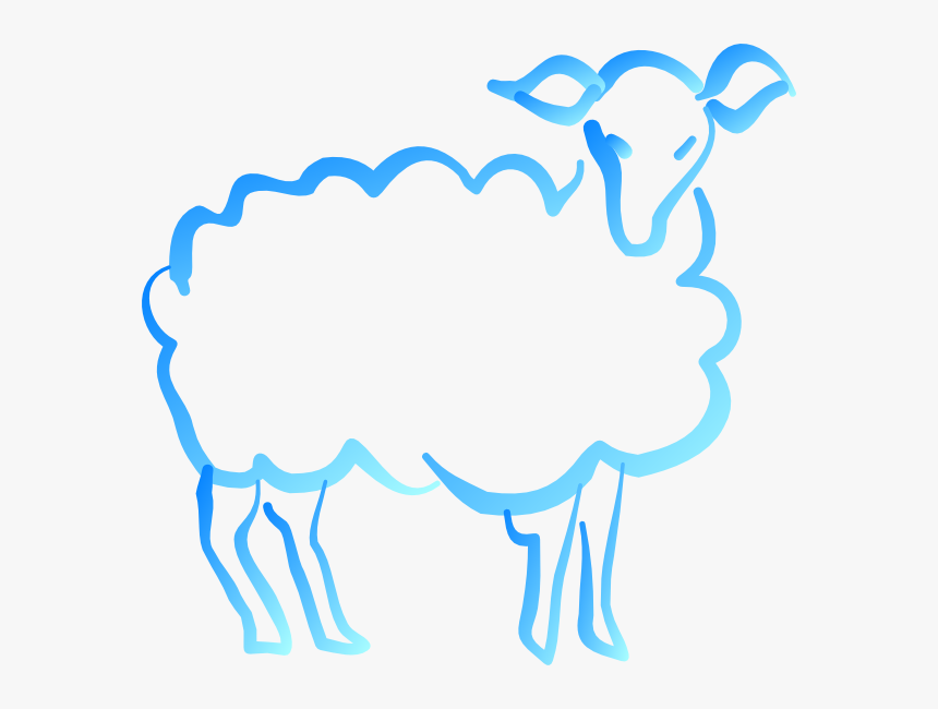Lamb Gradient Blue Green Svg Clip Arts - Red Lamb, HD Png Download