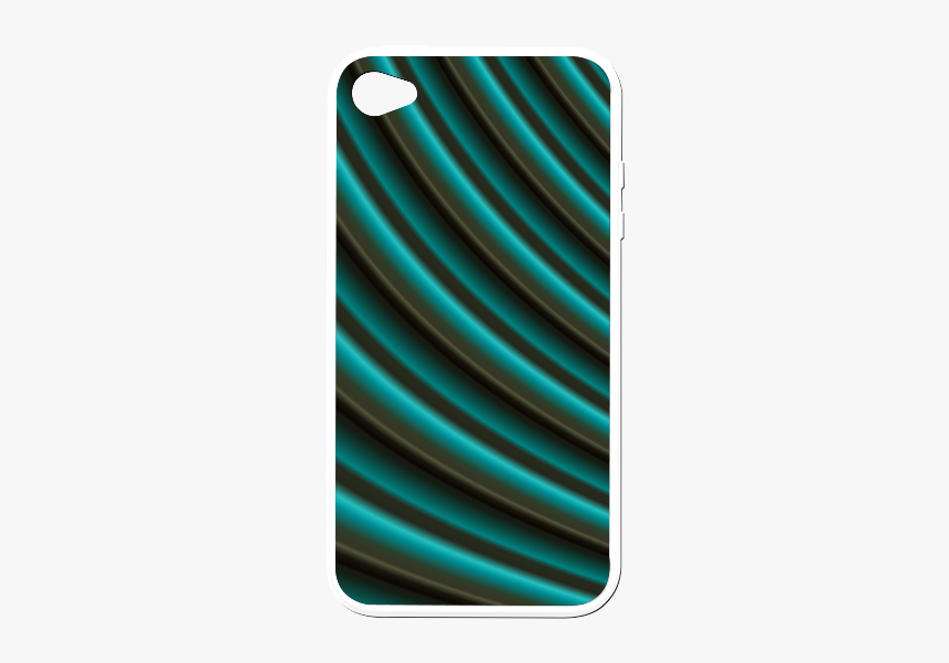 Glossy Green Gradient Stripes Rubber Case For Iphone - Mobile Phone Case, HD Png Download
