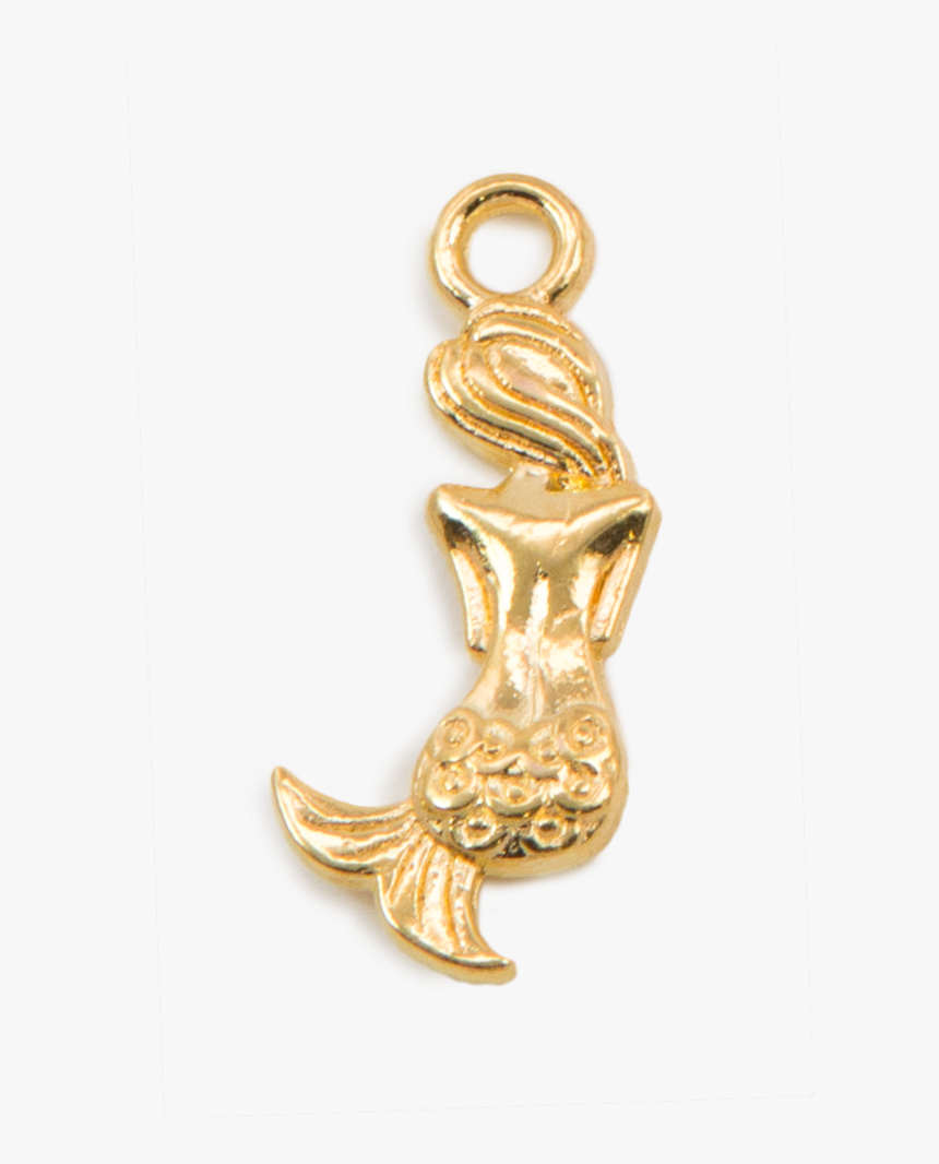 Mermaid Png Gold - Pendant, Transparent Png