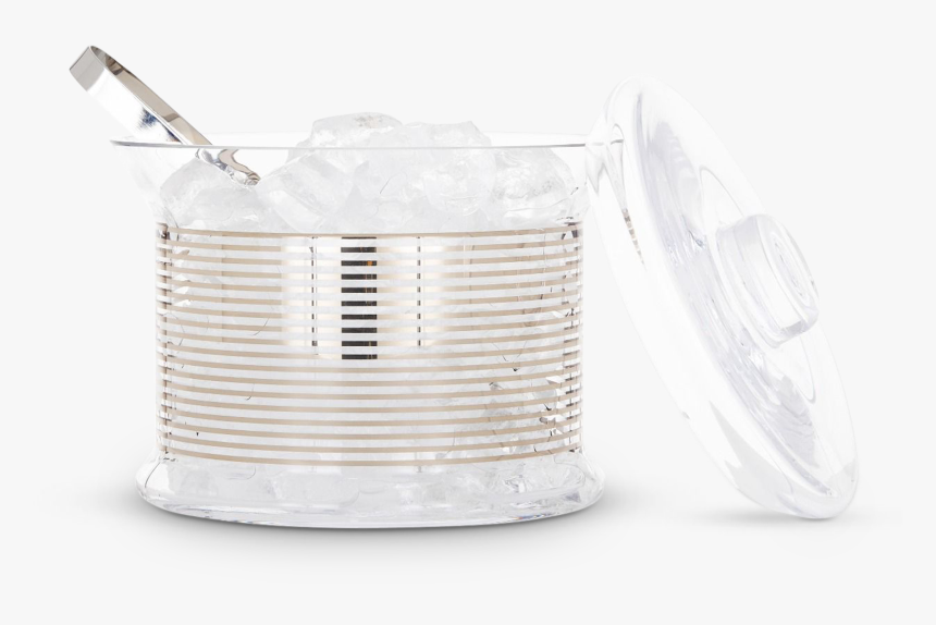 Tank Ice Bucket Platinum Stripe Tongs - Laundry Basket, HD Png Download