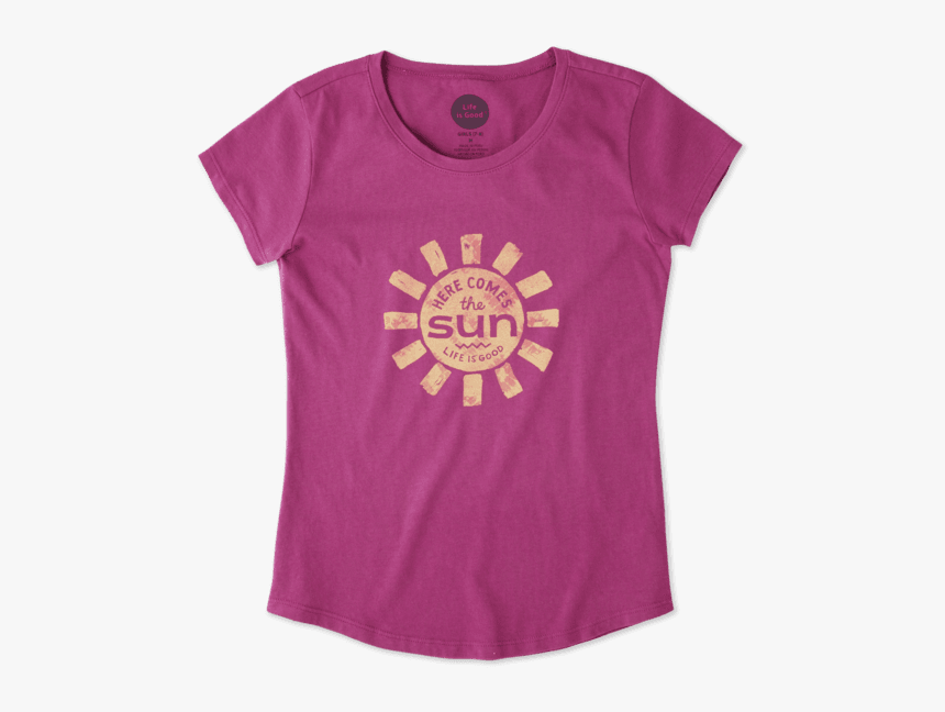 Girls Here Comes The Sun Smiling Smooth Tee - Cloud City 7, HD Png Download