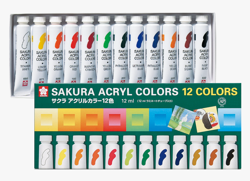 Sakura Acrylic Color 12ml, HD Png Download