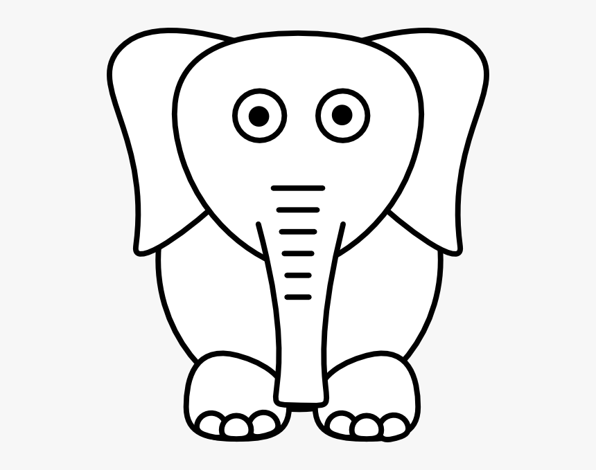 Elephant Png Black And White, Transparent Png