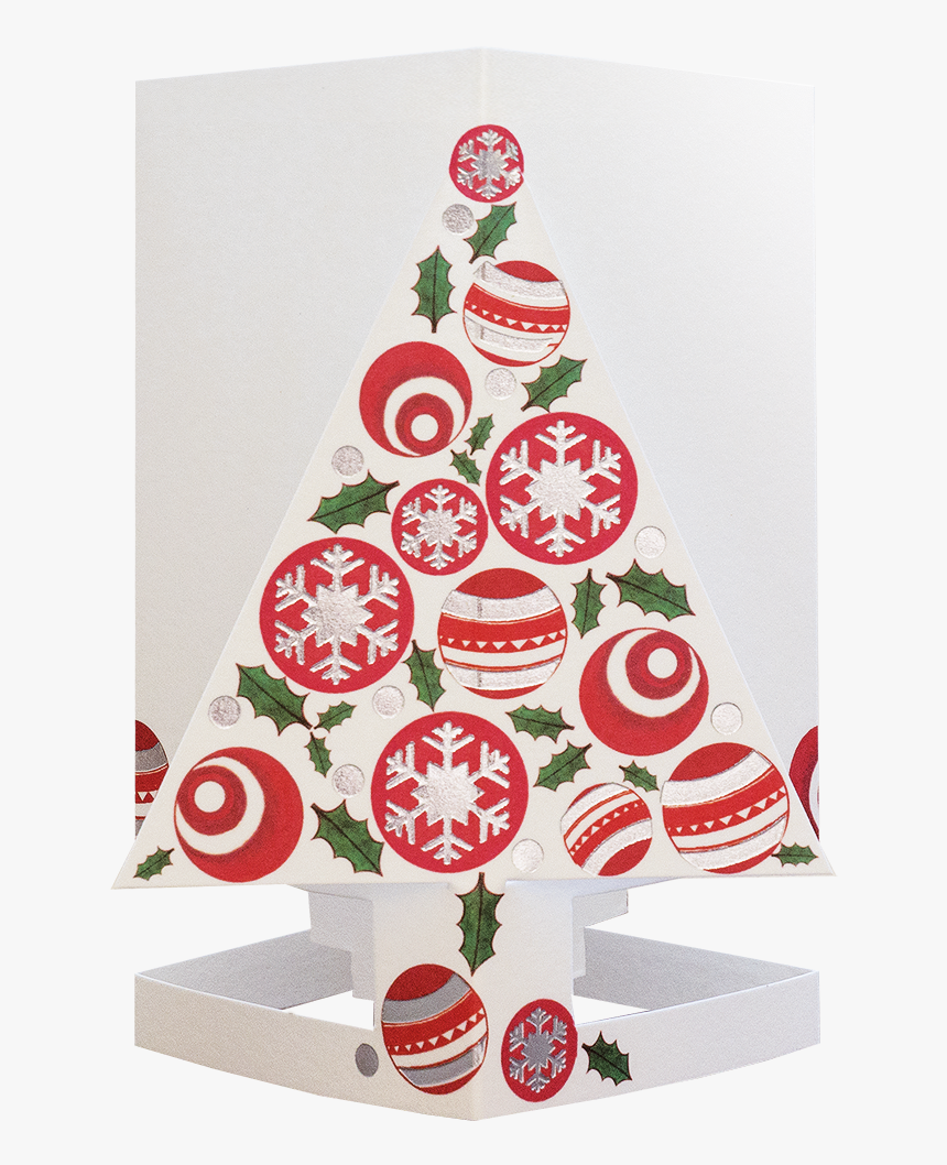 Cardle Christmas Tree Red-silver - Christmas Tree, HD Png Download