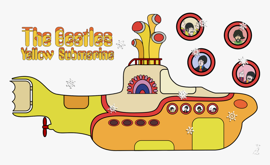 Beatles Yellow Free Party - Yellow Submarine Beatles Vector, HD Png Download