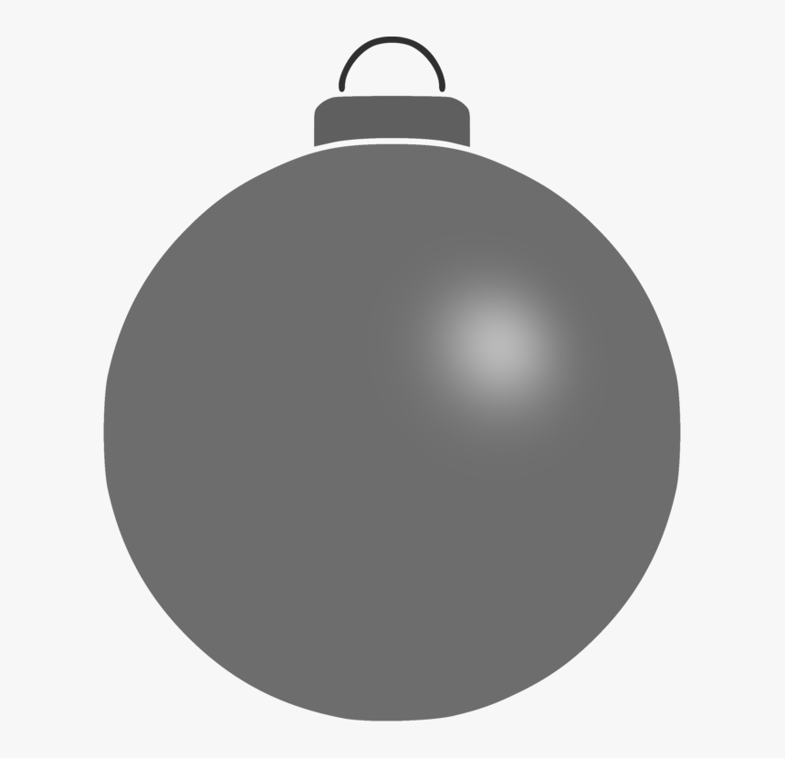Sphere,christmas Ornament,circle - Christmas Bauble Clipart Black, HD Png Download
