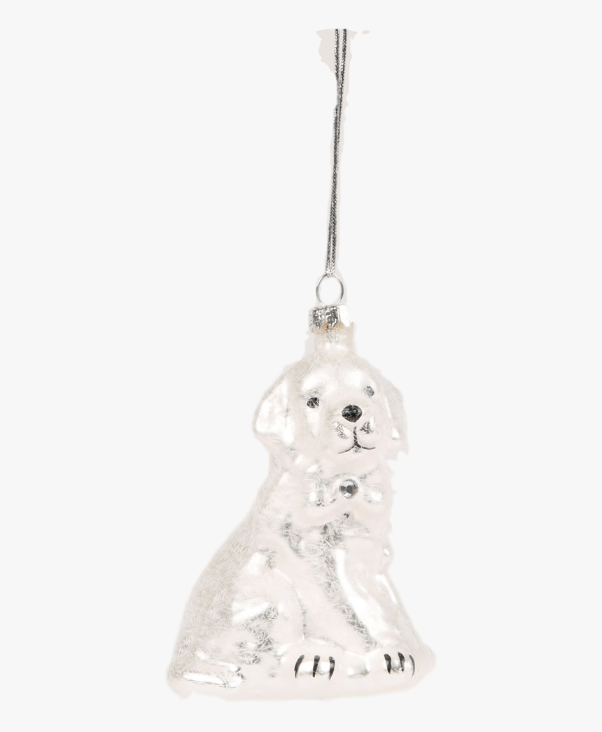 Sass And Belle Glass Dog Christmas Tree Decoration - Silver, HD Png Download