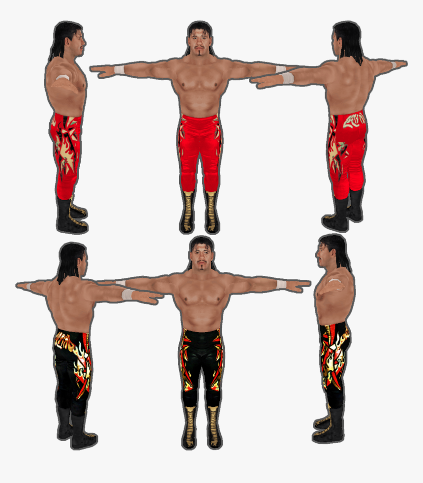 Eddie Guerrero Long Hair 2 Attires Released At The - Eddie Guerrero Svr Mod Ps2, HD Png Download