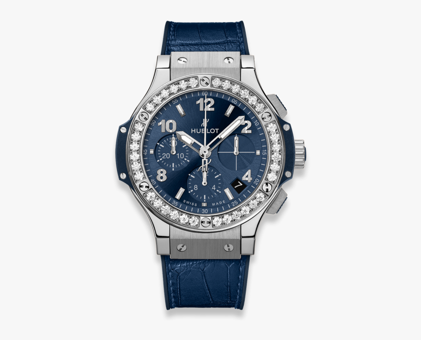 Big Bang Steel Blue Diamonds - Hublot Big Bang Blue Diamond, HD Png Download
