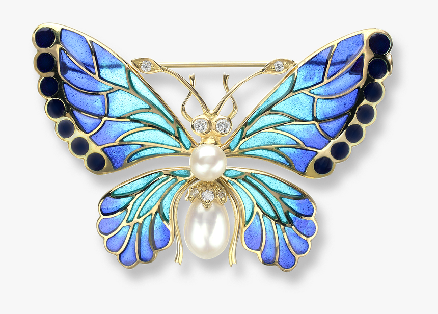 Transparent Blue Diamonds Png - Green And Blue Gold Butterfly, Png Download