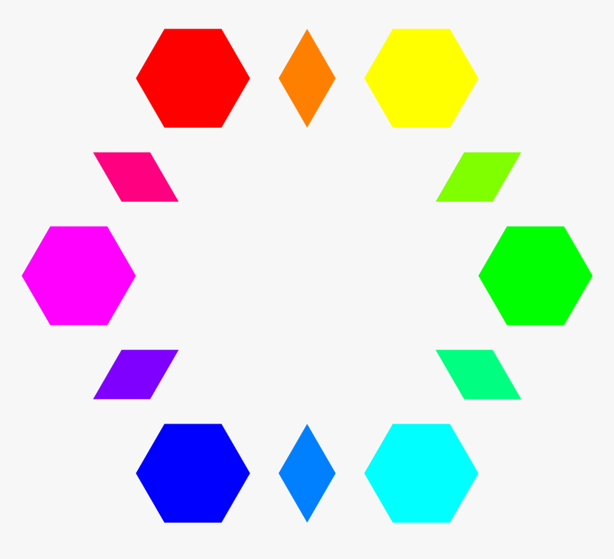 6 Hexagons 6 Diamonds Clip Arts - أشكال هندسية Png, Transparent Png
