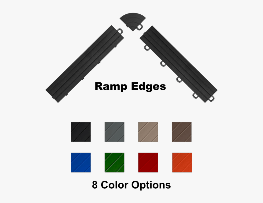 Ramp Edging For Basketball Courts Flooring - Interlocking Garage Floor Tiles Edging, HD Png Download