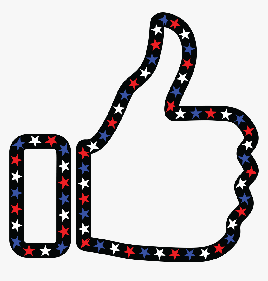Red White And Blue Thumbs Up, HD Png Download