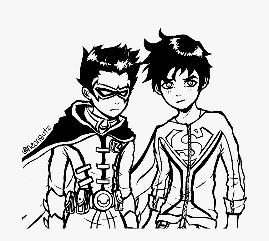 “yeyeye This Is P Good I Wanna Color It But I Gotta - Damian Wayne Drawing, HD Png Download