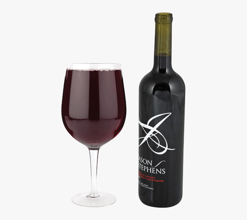 Big Swig Wine Glass - Full Bottle Glass Of Wine, HD Png Download
