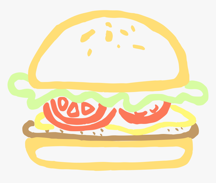 Linda Kim Big Image - Burger Art Clip, HD Png Download