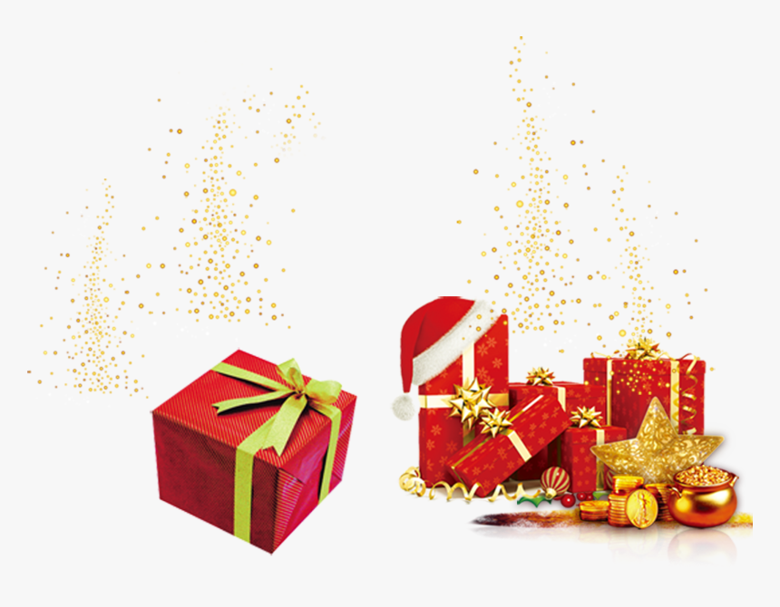Clip Art Christmas Light Gift Boxes - Christmas Gift Red Transparent, HD Png Download