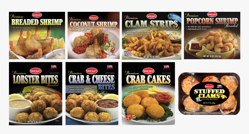 With Coconut Shrimp, Lobster Bites, Stuffed Clams And - Cutlet, HD Png Download