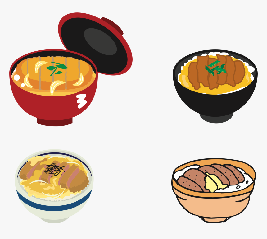 Cuisine,food,bowl - Katsudon Clipart, HD Png Download