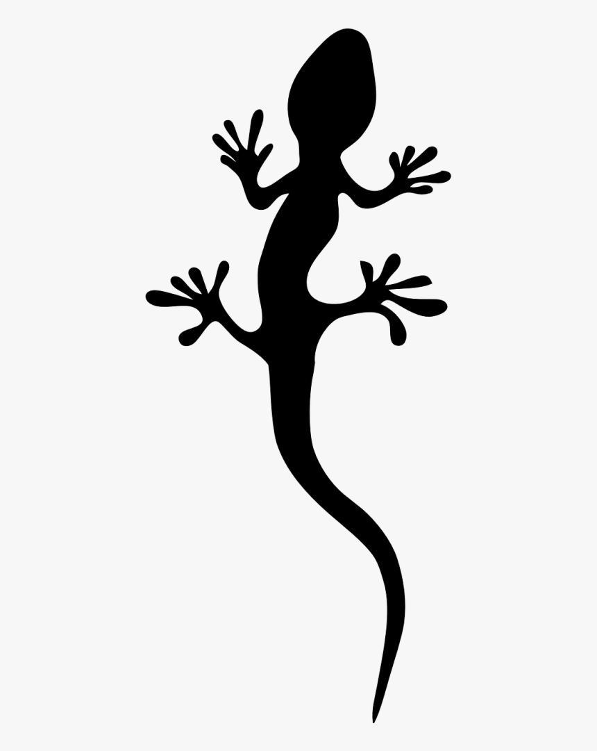 Lizard Reptile Salamander - Lizard Silhouette, HD Png Download
