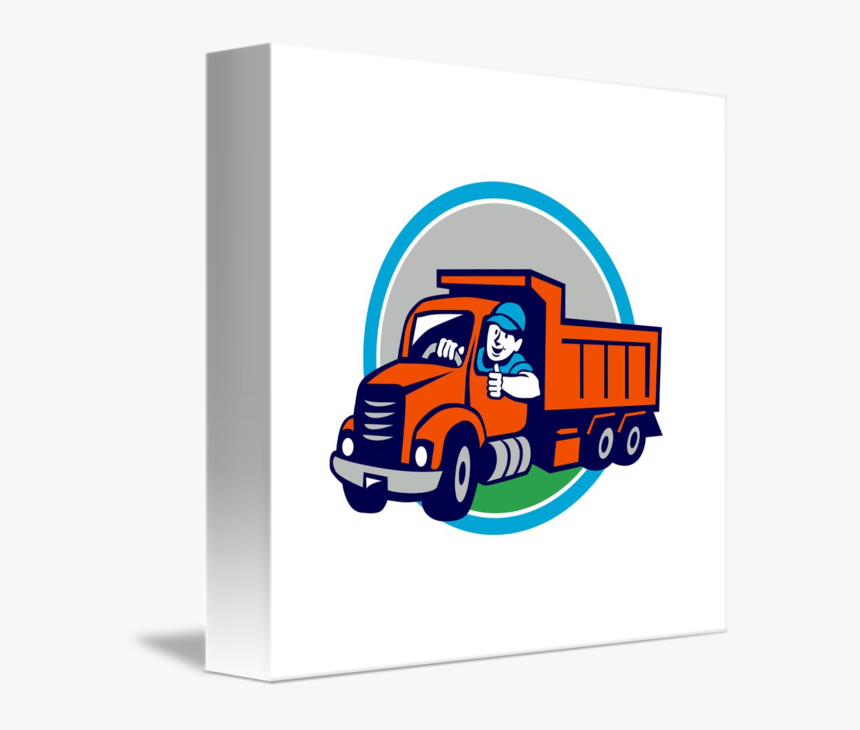 Clip Dump Cartoon - Truck Driver Cartoon Vector, HD Png Download