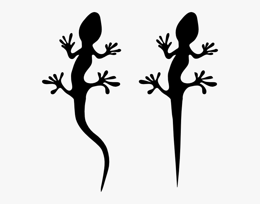 Lizard Clipart Black And White - Lizard Silhouette, HD Png Download