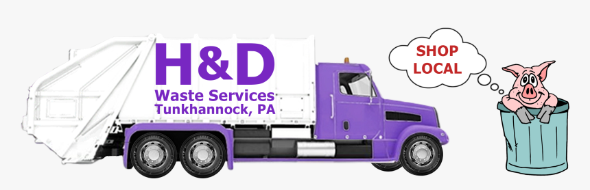 Transparent Garbage Truck Png - H & D Waste Services, Png Download