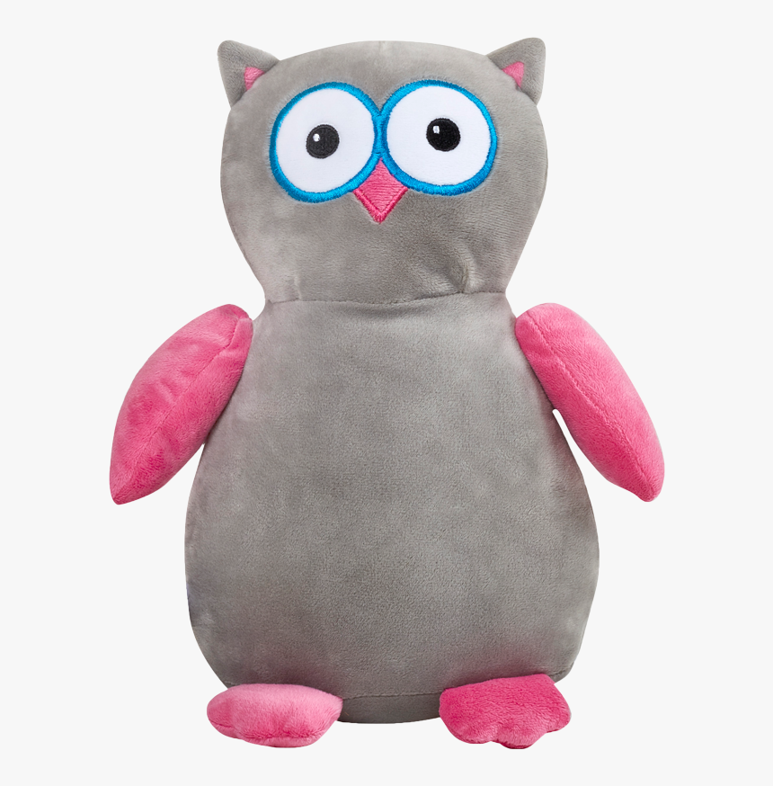 Grey / Pink Owl - Stuffed Toy, HD Png Download