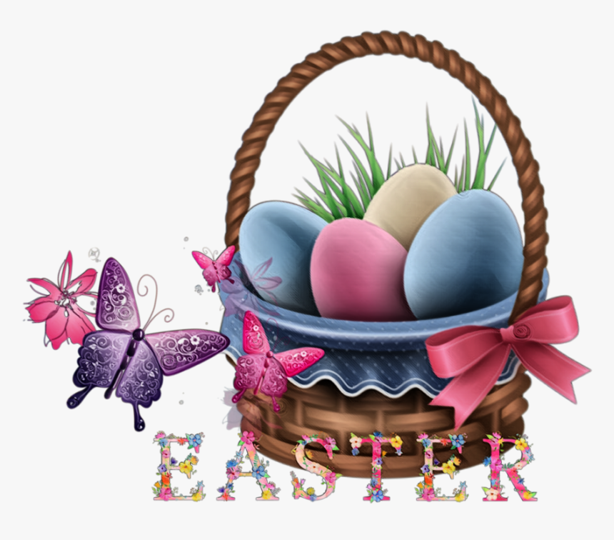 #sceaster #eggs #basket #colorful #easter - Cute Easter, HD Png Download