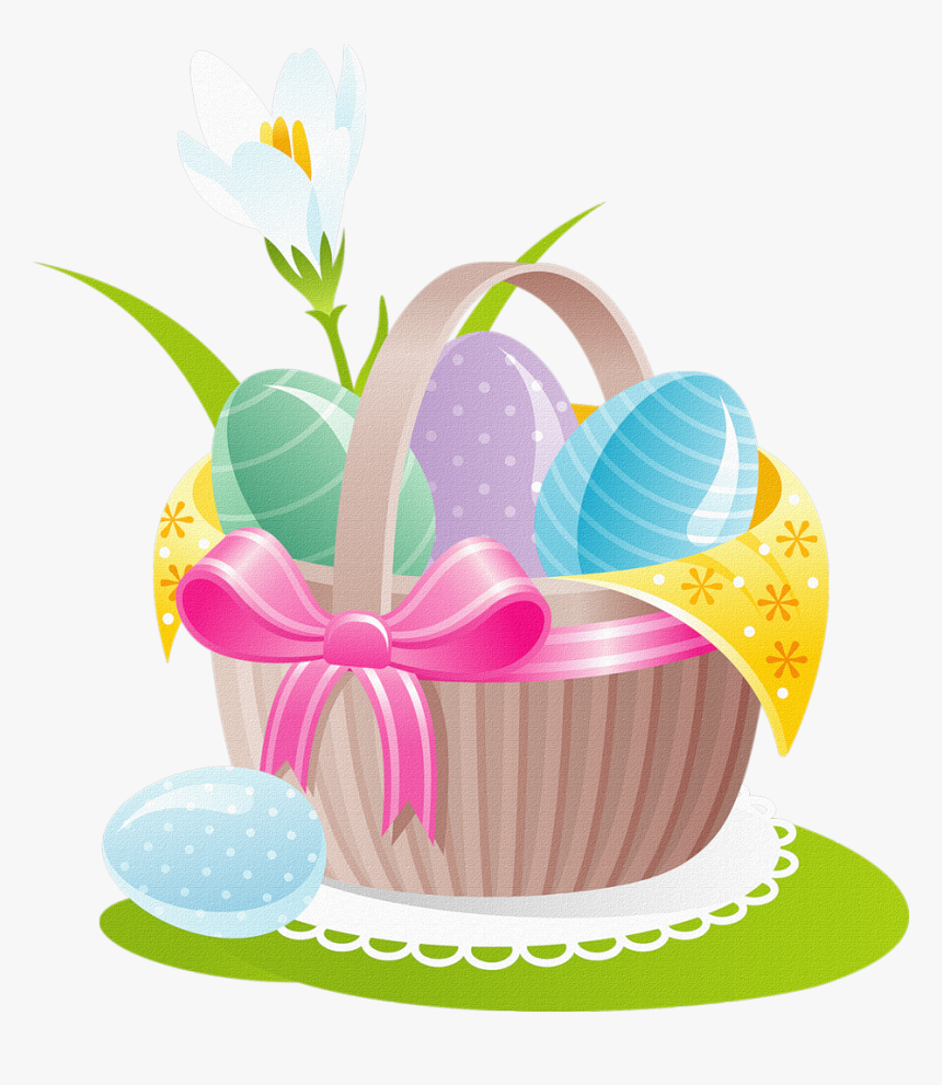 Easter Egg Basket Large Tote Bag, Natural, Large - Easter Basket Clipart Free, HD Png Download