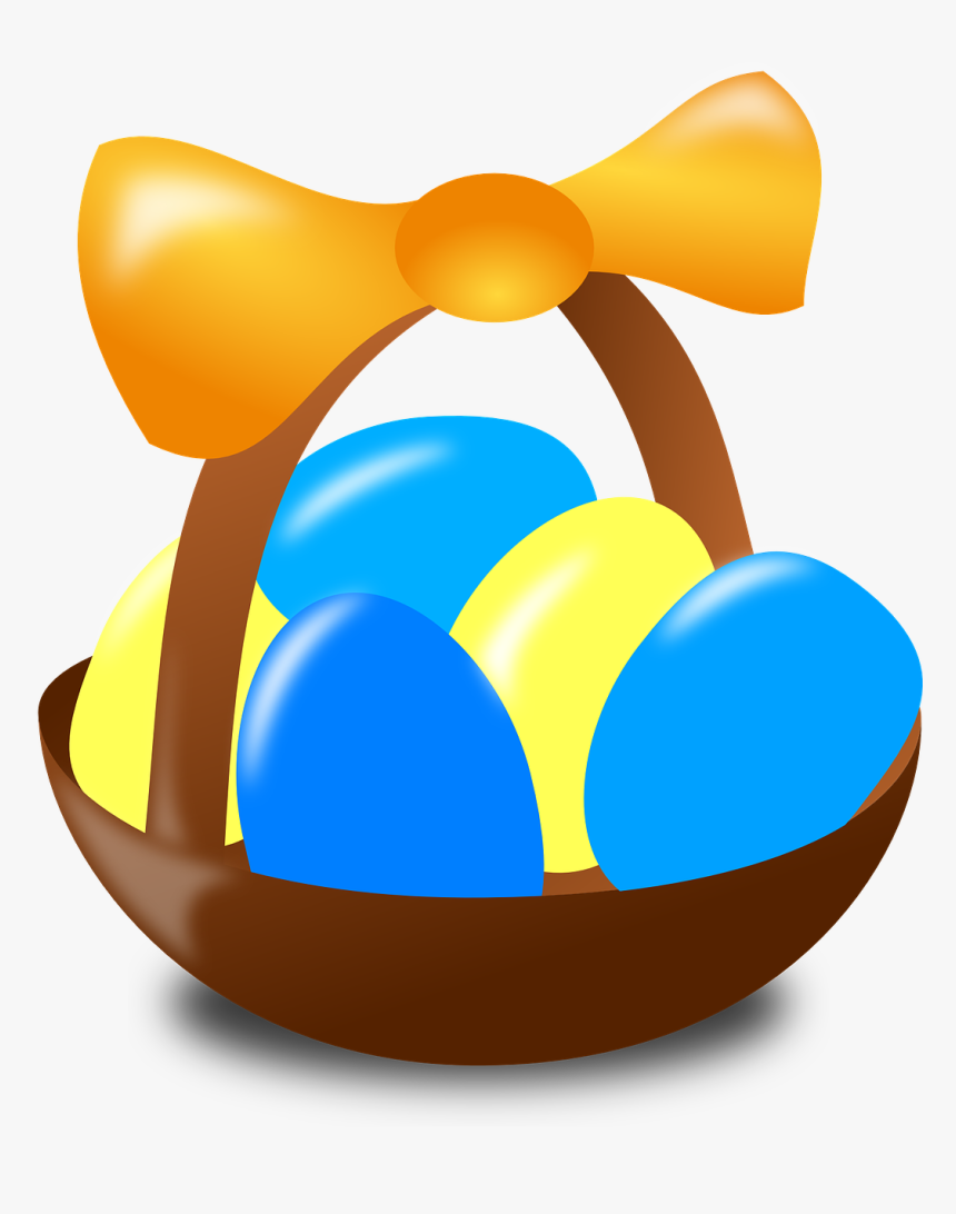 Easter Egg Basket Clip Art, HD Png Download