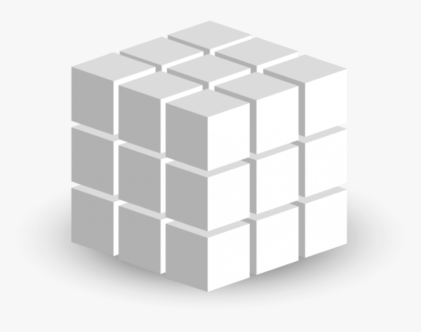 White Cube Composed Of Smaller White Cubes, Representing - だ まし 絵 画像, HD Png Download