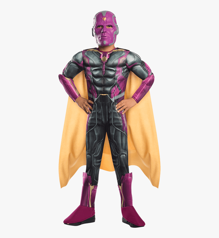 Boys Age Of Ultron Deluxe Vision Costume - Vision Avengers Costume, HD Png Download