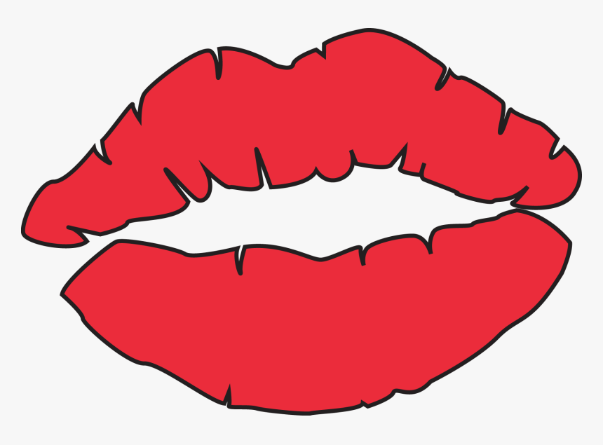 Clipart Of Lips, Mouth And Kiss, HD Png Download