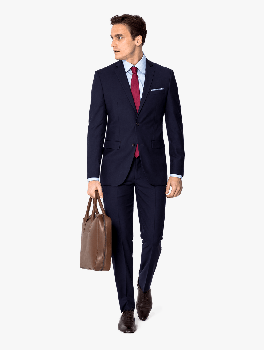 Blue Pure Wool Wide Lapel Suit With A Pocket Square - Kiton Suits For Men S, HD Png Download