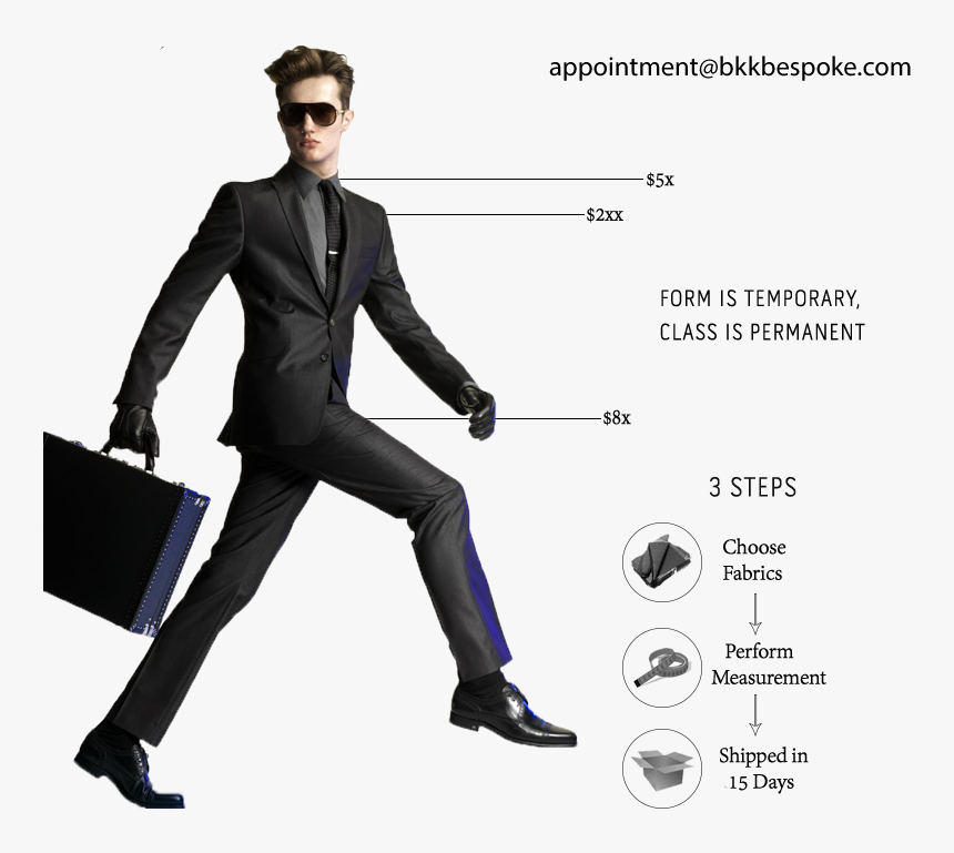 Why To Tailor At Bkk Bespoke - Man In A Suit, HD Png Download
