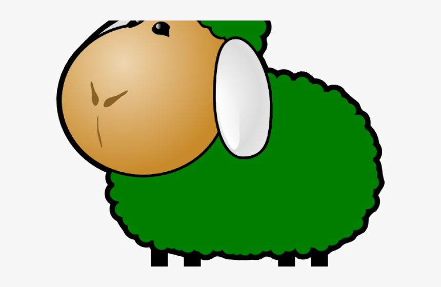 Lamb Clipart Green Sheep - Red Sheep Clipart, HD Png Download