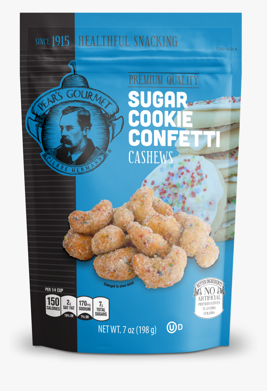 Sugar Cookie Confetti Cashews - Pear's Gourmet Coconut Praline Pecans, HD Png Download