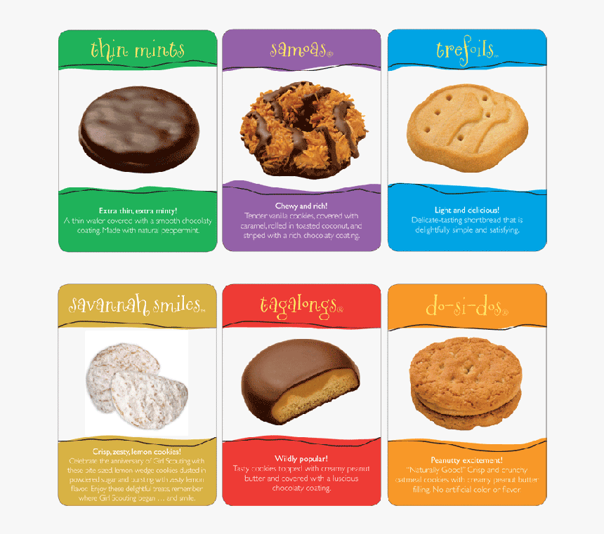 Girl Scout Cookies Flavors 2017, HD Png Download