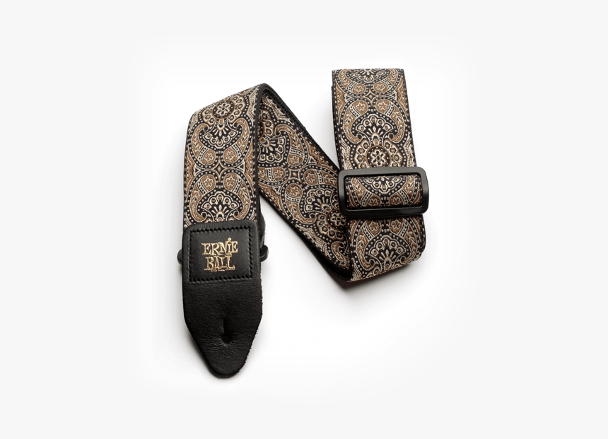 Ernie Ball Gold Black Paisley Jacquard Guitar Strap, HD Png Download