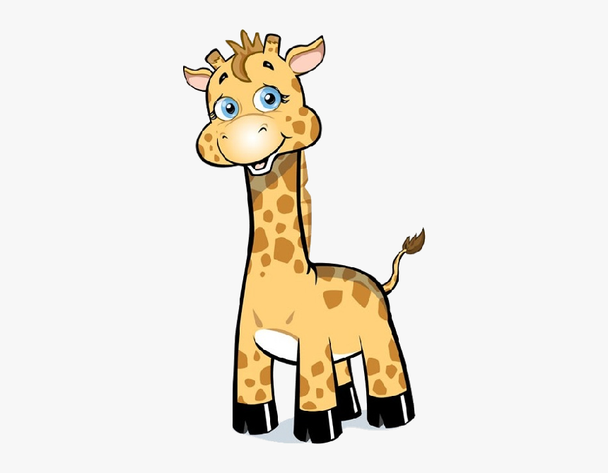 Giraffe Clip Art - Baby Giraffe Transparent Cartoon, HD Png Download