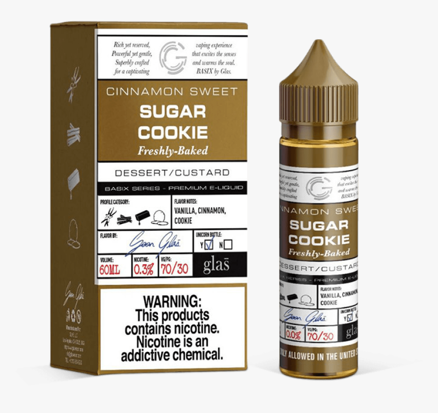 Glas Basix Series Sugar Cookie 60m - Fizzy Lemonade E Juice, HD Png Download